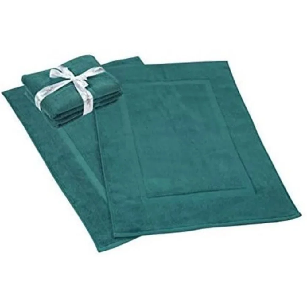 2 Pack, Tub-Shower Bath Mat Floor Mat, Teal, 21 Inch by 34 Inch